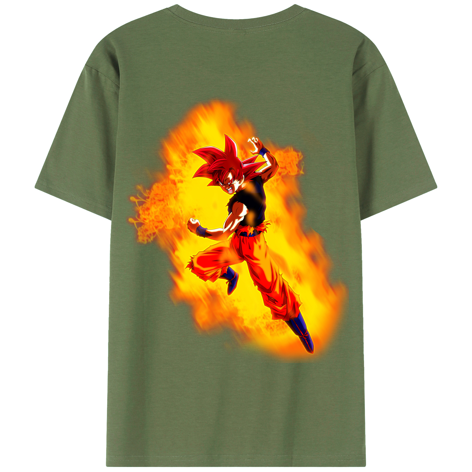 （画像用） ドラゴンボール 孫悟空（そん ごくう）Son Goku カカロット DRAGON BALL Kakarotto 綿100％ メンズ半袖Tシャツ（バックプリント） 通気性